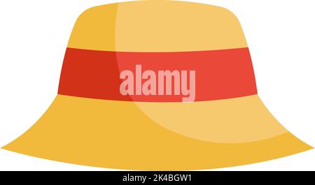 Camping hat, illustration, vector on white background. Stock Vector