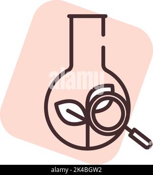Biochemistry testing, illustration, vector on white background. Stock Vector
