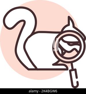 Biochemistry animal testing, illustration, vector on white background. Stock Vector