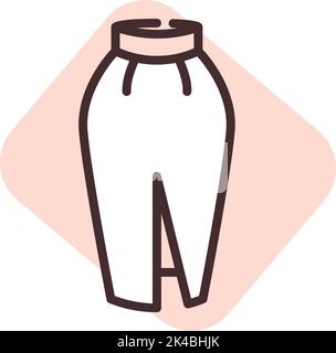 Clothing pencil skirt, illustration, vector on white background. Stock Vector