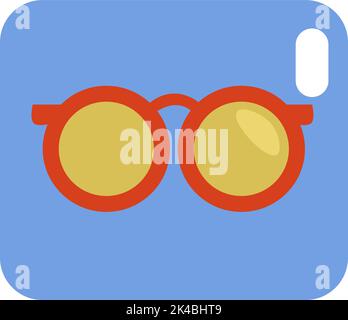 Red glasses, illustration, vector on white background. Stock Vector