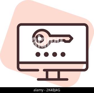 Cyber cloud keyword, illustration, vector on white background. Stock Vector