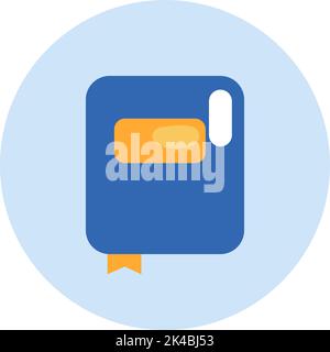 Cozy evening book, illustration, vector on white background. Stock Vector