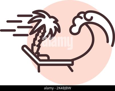 Disaster hurricane, illustration, vector on white background. Stock Vector