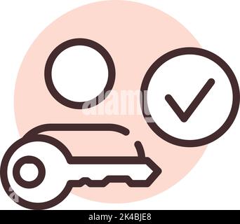 Cyber security keyword, illustration, vector on white background. Stock Vector