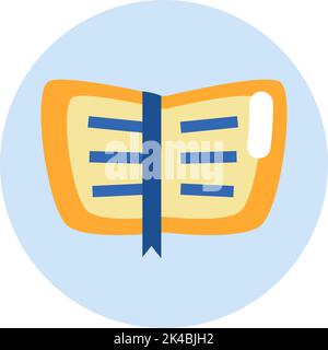 Cozy evening reading, illustration, vector on white background. Stock Vector