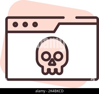 Cyber security wifi spam, illustration, vector on white background. Stock Vector