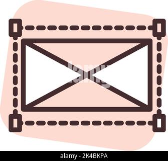 Graphic design crop, illustration, vector on white background. Stock Vector