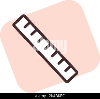 Graphic design ruler, illustration, vector on white background. Stock Vector