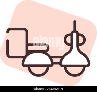 Hobby motorcycle , illustration, vector on white background. Stock Vector
