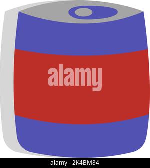 Festival soda can, illustration, vector on white background. Stock Vector