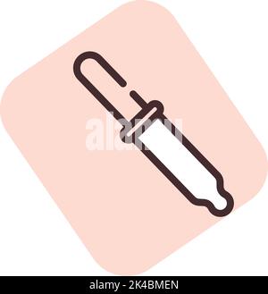 Graphic design color dropper, illustration, vector on white background. Stock Vector