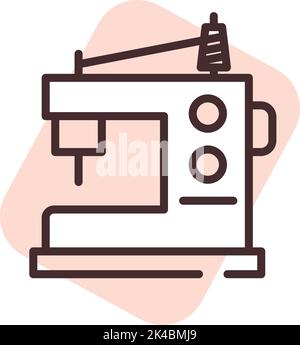Hobby sewing machine, illustration, vector on white background. Stock Vector