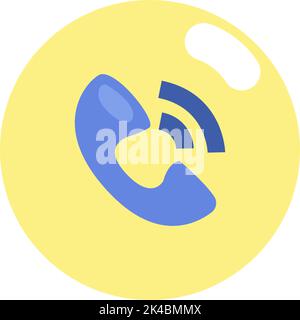 Hotel call, illustration, vector on white background. Stock Vector