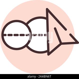 Graphic design builder tool, illustration, vector on white background. Stock Vector