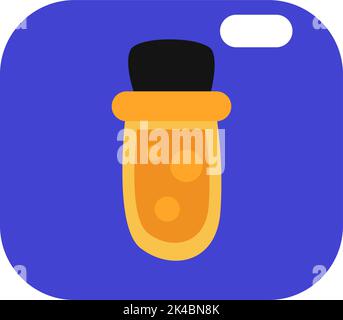 Halloween poison, illustration, vector on white background. Stock Vector