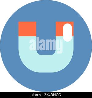 Laboratory magnet, illustration, vector on white background. Stock Vector