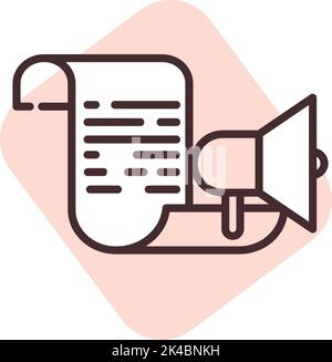 Marketing copywrite, illustration, vector on white background. Stock Vector