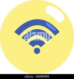 Hotel wifi, illustration, vector on white background. Stock Vector