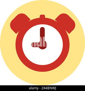Logistics alarm clock, illustration, vector on white background. Stock Vector