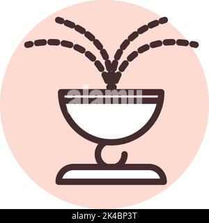 Luna park fountain, illustration, vector on white background. Stock Vector