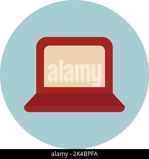 Movie laptop, illustration, vector on white background. Stock Vector
