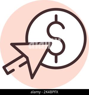 Marketing PPC, illustration, vector on white background. Stock Vector