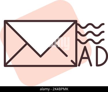 abstract mail icon vector illustration Stock Vector Image & Art - Alamy