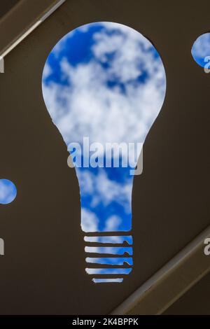 Green Energy Light Bulb Stock Photo