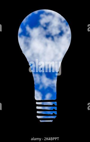 Green Energy Light Bulb Stock Photo
