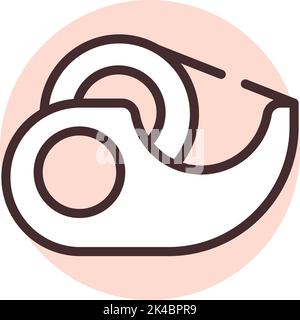 Office tape, illustration, vector on white background. Stock Vector