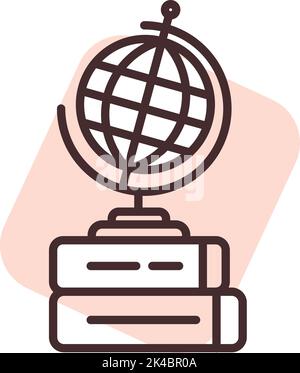 Office globus, illustration, vector on white background. Stock Vector