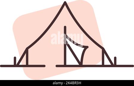 Tent vector icon isolated on transparent background, Tent transparency ...