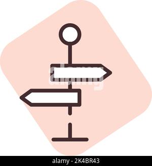 Park directions, illustration, vector on white background. Stock Vector