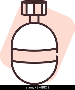 Plumbing oxygen tank, illustration, vector on white background. Stock Vector