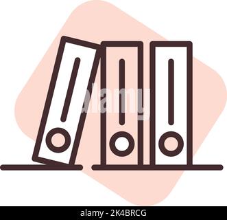 Office files, illustration, vector on white background. Stock Vector