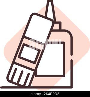 Office glue, illustration, vector on white background. Stock Vector