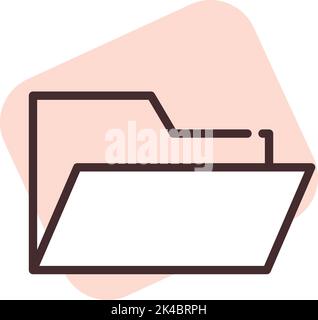 Play media folder, illustration, vector on white background. Stock Vector