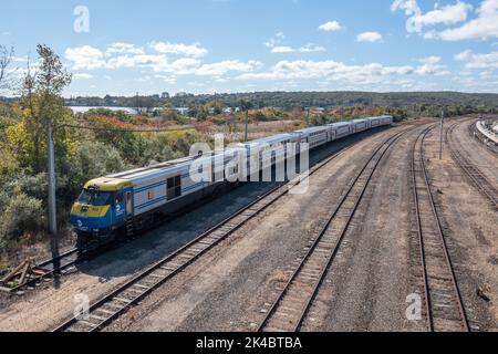 The old railway station in Montauk, Long Island, NY Stock Photo