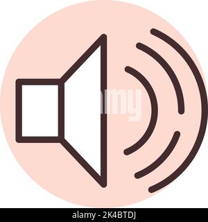 Play high volume, illustration, vector on white background. Stock Vector