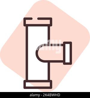Plumbing sewerage, illustration, vector on white background. Stock Vector
