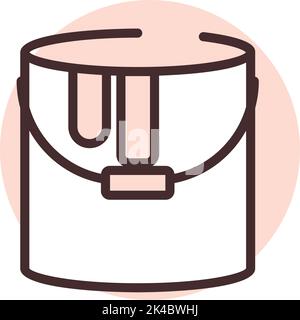 Printing paint bucket, illustration, vector on white background. Stock Vector