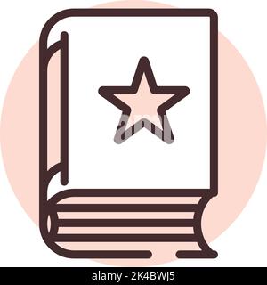 Printing book hardcover, illustration, vector on white background. Stock Vector