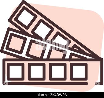 Printing color samples, illustration, vector on white background. Stock Vector