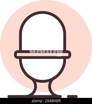 Plumbing toilet bowl, illustration, vector on white background. Stock Vector