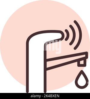 Smart houses  tap, illustration, vector on white background. Stock Vector