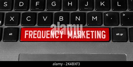 Business concept about RFM ANALYSIS Recency Frequency Monetary with inscription on the chalkboard. Stock Photo