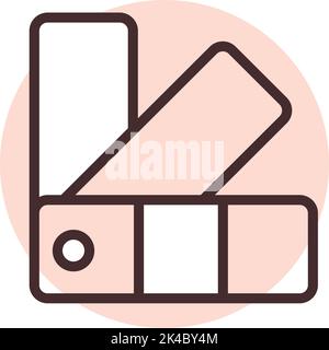 Printing color samples, illustration, vector on white background. Stock Vector