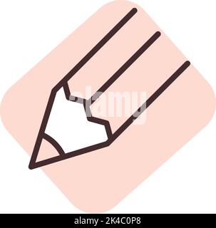 UI pencil, illustration, vector on white background. Stock Vector