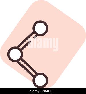 UI share, illustration, vector on white background. Stock Vector